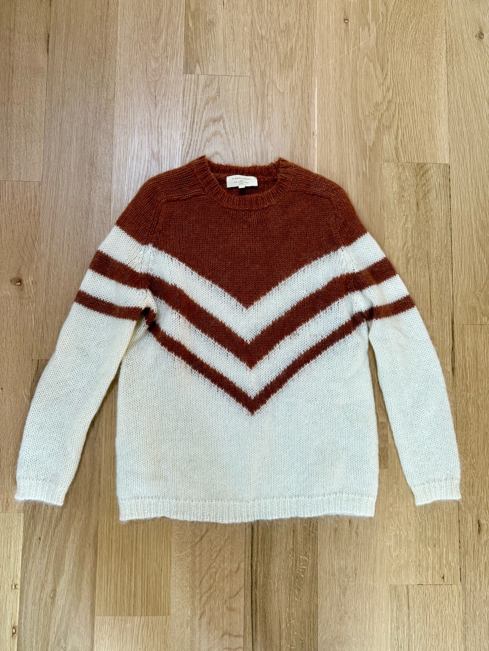 Sezane Joy Jumper in Carmel & Cream- size S